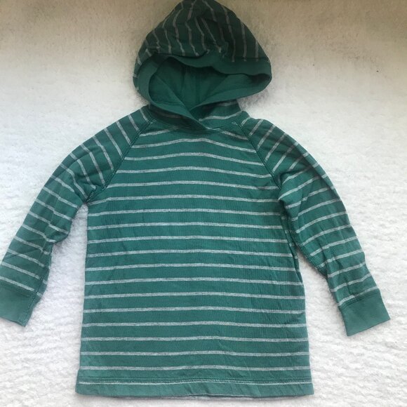 Hanna Andersson Green Striped Hoodie - Picture 1 of 5